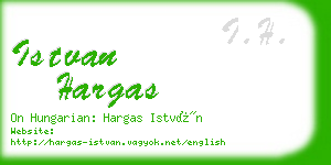 istvan hargas business card